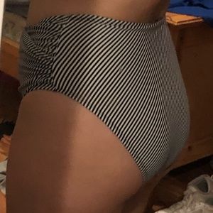 small cupshe high waisted striped swim bottom